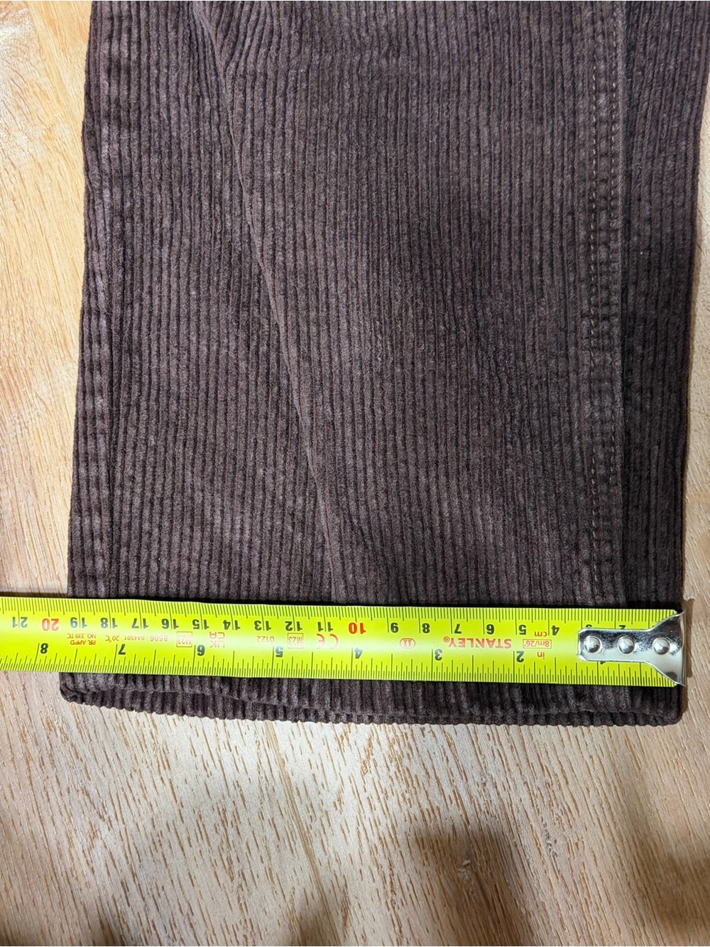 Gymbro Brown Corduroy Pants Size 27 Wide Leg 100% Cotton Y2K Skater Unisex - Picture 14 of 15